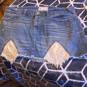 Adorable, free people jean skirt